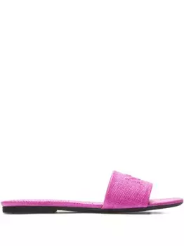 Сандалии с тисненым логотипом N21, розовый