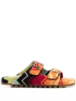 Сандалии с узором зигзаг и пряжками Missoni, оранжевый