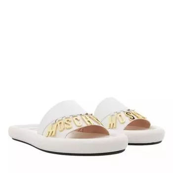 Сандалии sabot d imbottito30 vitello Moschino, белый