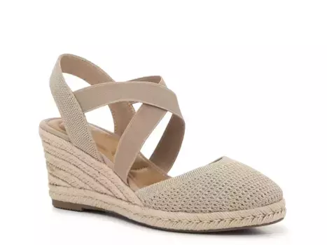 Сандалии Saige Wedge Kelly & Katie, Bisque Beige/Gold Metallic
