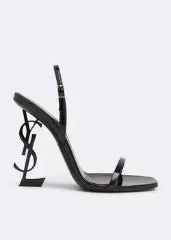 Сандалии Saint Laurent Opyum Leather, черный