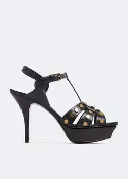 Сандалии Saint Laurent Tribute Platform, черный
