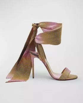 Сандалии Sandale Du Desert Stripe на красной подошве Christian Louboutin, цвет Multi
