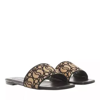 Сандалии sandals rafia monogram black/ecru Stella Mccartney, бежевый