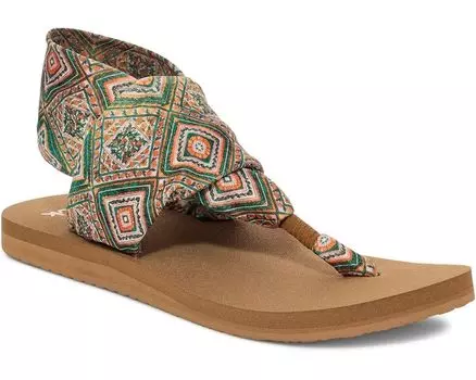 Сандалии Sanuk Sling Tile, зеленый