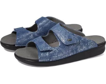 Сандалии SAS Cozy Adjustable Comfort Slide, цвет Silver/Blue