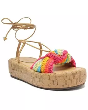 Сандалии SCHUTZ Collie из кожи и пробки, мультиколор