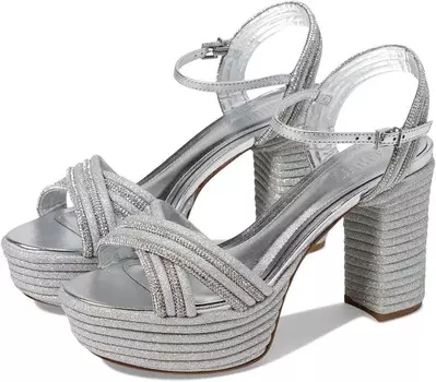 Сандалии Schutz Latifah Glam, цвет Prata/Cristal/Prata