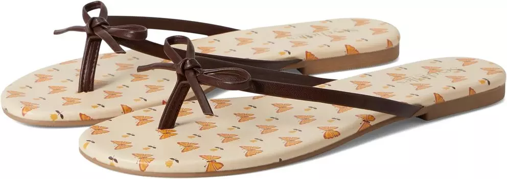 Сандалии Seychelles Wish List Print V Leather Sandal, цвет Brown Butterfly