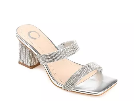 Сандалии Shandee из коллекции Journee Journee Collection, серебряный металлик