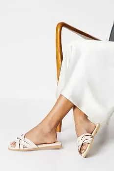 Сандалии широкого кроя на плоской подошве с решетчатой подошвой Fiji Dorothy Perkins, слоновая кость