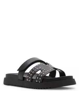 Сандалии-шлепанцы J-Mayven для девочек Steve Madden с шипами (молодежная), черный