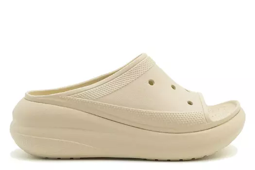 Сандалии-Шлепанцы унисекс Crush u, шлепанцы на танкетке Crocs, бежевый