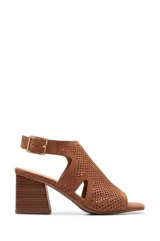 Сандалии Siara65 из нубука Clarks, коричневый