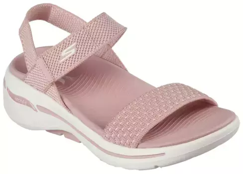 Сандалии Skechers "GO WALK ARCH FIT SANDAL-POLISHED", летняя обувь, сандалии, обувь на липучке, подходит для машинной стирки, розовый