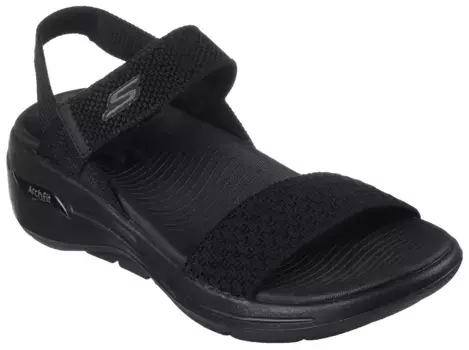 Сандалии Skechers "GO WALK ARCH FIT SANDAL-POLISHED", летняя обувь, сандалии, обувь на липучке, подходит для машинной стирки, черный
