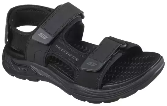 Сандалии Skechers "KONTRA", летняя обувь, обувь на липучке, сандалии для отдыха, с функцией свода стопы, черный