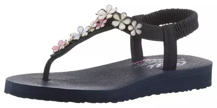 Сандалии Skechers "MEDITION-GLASS DAISY", летняя обувь, сандалии, сандалии с ремешками, с пеной для йоги, синий