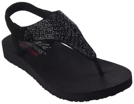 Сандалии Skechers "MEDITION-ROCKSTAR", летняя обувь, сандалии, босоножки с ремешками, со стразами, черный