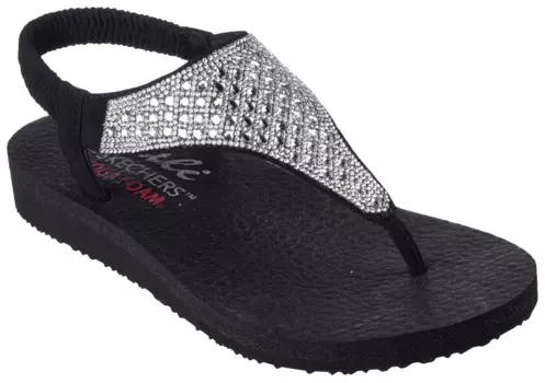 Сандалии Skechers "MEDITION-ROCKSTAR", летняя обувь, сандалии, босоножки с ремешками, со стразами, черный