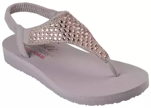 Сандалии Skechers "MEDITION-ROCKSTAR", летняя обувь, сандалии, босоножки с ремешками, со стразами, коричневый