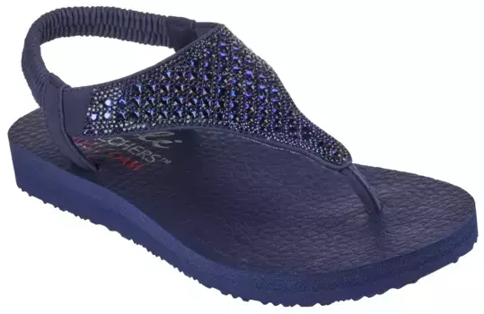 Сандалии Skechers "MEDITION-ROCKSTAR", летняя обувь, сандалии, босоножки с ремешками, со стразами, цвет морской волны