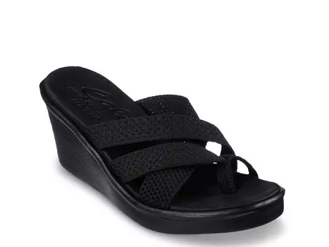 Сандалии Skechers Rumble On Heat Maze на танкетке, черный
