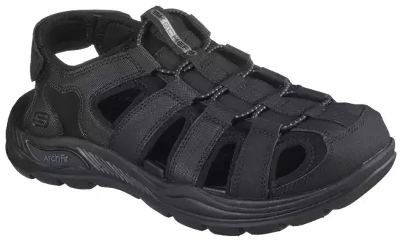 Сандалии Skechers "VERLANDER", летняя обувь, обувь на липучке, сандалии для отдыха, с липучкой на пятке, черный
