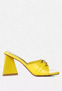 Сандалии-слайдеры с металлической пряжкой salisbury London Rag, желтый