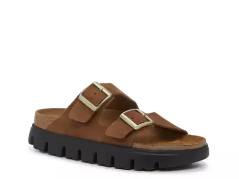 Сандалии-слайды Birkenstock Papillio By Birkenstock Arizona Platform Slide - женские, темно-коричневые
