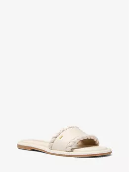 Сандалии-Слайды из кожи Dana Michael Kors, бежевый