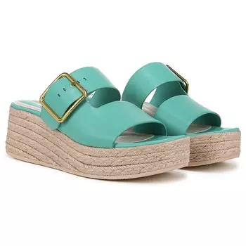 Сандалии-слайды Taziana espadrille от Franco Sarto, aquamarine blue leather