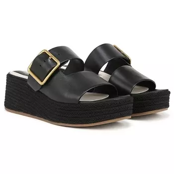 Сандалии-слайды Taziana espadrille от Franco Sarto, black leather