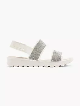 Сандалии СЛЕДЫ Skechers, серебрянный
