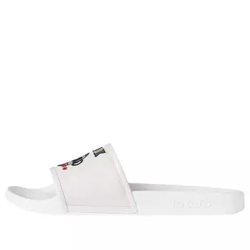 Сандалии slide 'worldwide flag - white' Gucci, белый