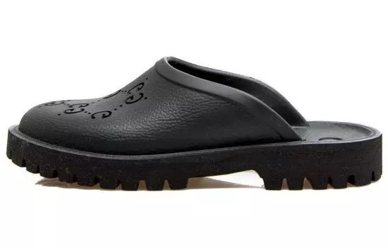 Сандалии Slip On 'Cut Out Monogram - Black' Gucci