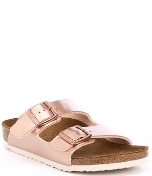 Сандалии-слипоны Birkenstock Arizona для девочек металлик (молодежная), золотой