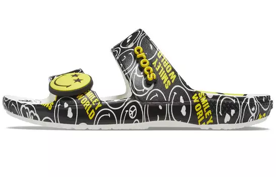 Сандалии SmileyWorld X Classic «Черно-белые» Crocs