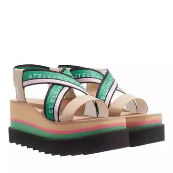 Сандалии sneak elyse sandals plateau green Stella Mccartney, мультиколор