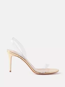 Сандалии so nude 85 из пвх Aquazzura, золото