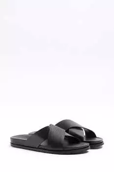 Сандалии со скрещенными ремешками River Island, черный