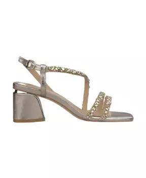 Сандалии со стразами и квадратным носком. Alma En Pena, желтый