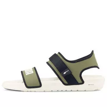 Сандалии softride slide 'white dark green moss' Puma, белый