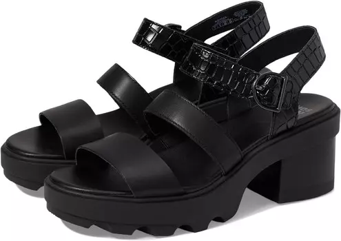 Сандалии SOREL Joanie Heel Ankle Strap, цвет Black/Black