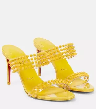 Сандалии Spike Only 85 из ПВХ и кожи Christian Louboutin, желтый