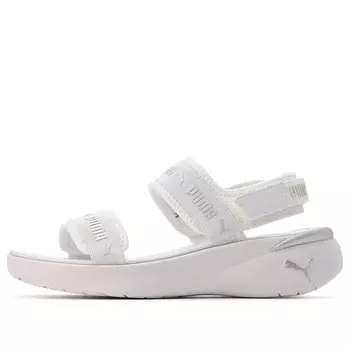 Сандалии sportie sandal 'white metallic silver' Puma, белый