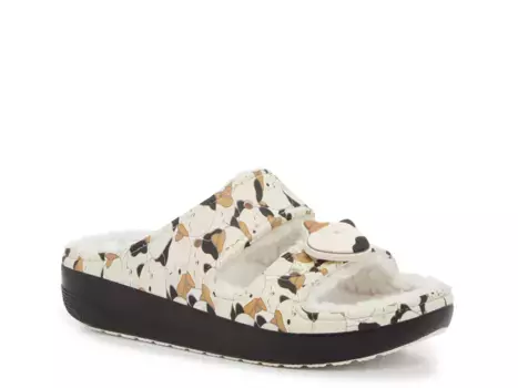 Сандалии Squishmellow Cam Cozzzy Sandal Crocs, слоновая кость/черный