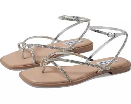 Сандалии Steve Madden Agree-R Flat Sandal, серебряный