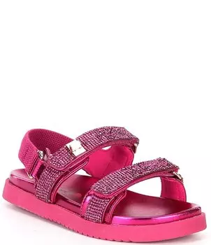 Сандалии Steve Madden для девочек T-Monar со стразами и ремешками (для малышей), розовый