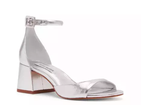 Сандалии Steve Madden Ella, серебристая металлическая кожа